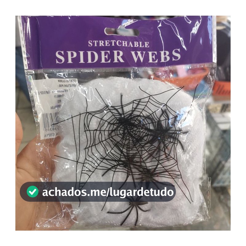 Teia de Aranha Artificial 20g Halloween Decoração Festa Temática.