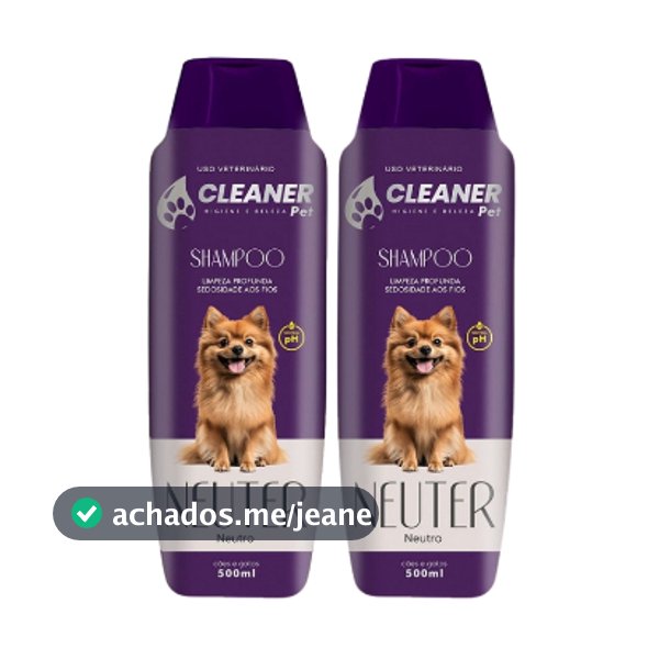 Kit 2 Shampoo para Cachorro Neutro 500ml Shampoo Pet Neutro Shampoo Cachorro Cheiroso Pelo Macio UP Clean Cleaner