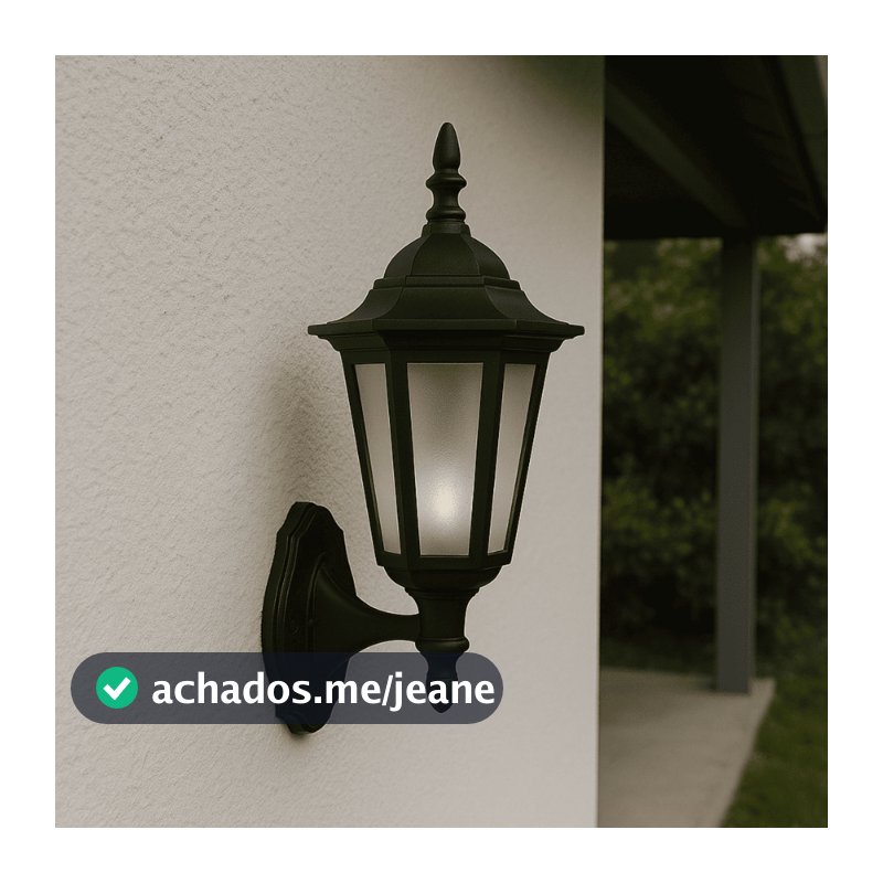Luminária Arandela Colonial Vintage Clássica Parede Externa Jardim p LED Sextavada Decorativa Retro
