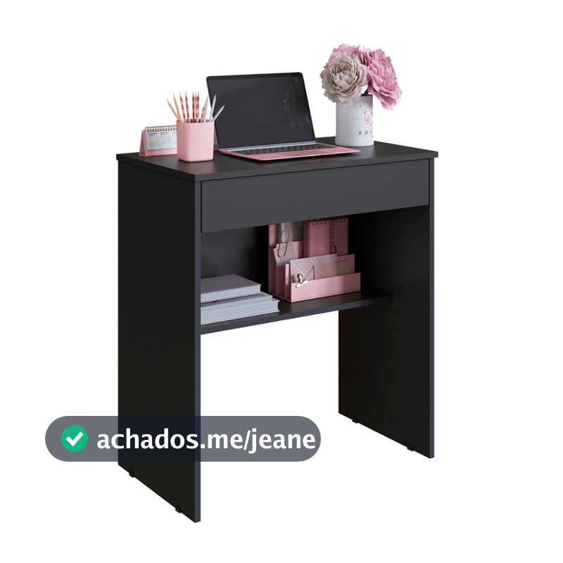 Escrivaninha Mesa Apoio Moderna Com Gaveta Home Office Cor Branco