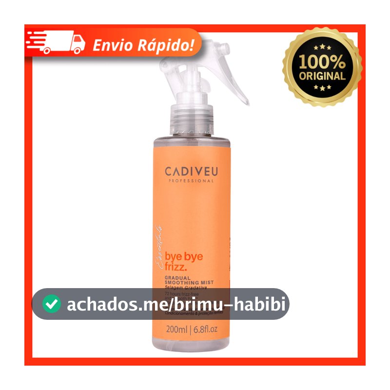 Leave-In Selagem Gradativa Cadiveu Professional Bye Bye Frizz 200ml - Proteção Térmica e Anti-Frizz