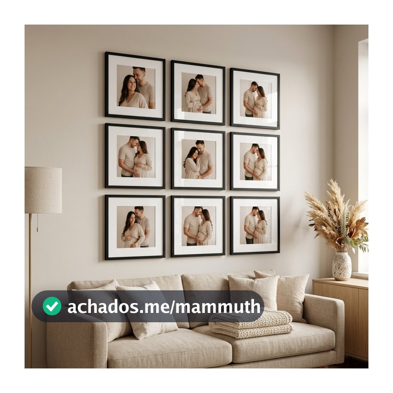 Kit 9 Quadros Decorativos Paspatur Minimalista Madeira Acrilico 23x23 Sala Quarto