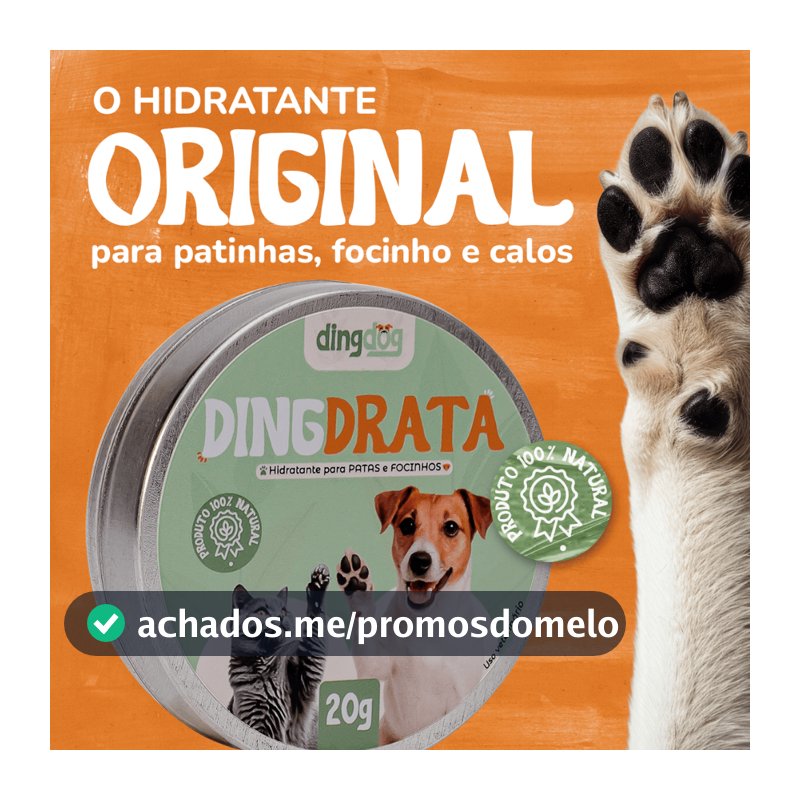 Hidratante de Focinho/Patinhas 100% Natural Cães e Gatos Ding Dog