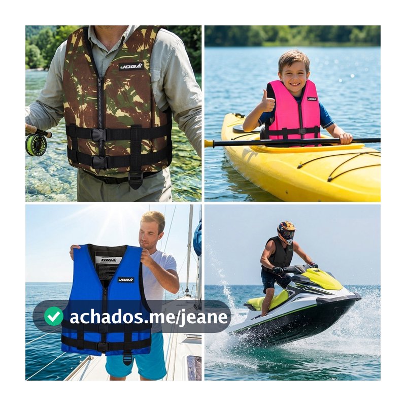 Colete Salva-Vidas Jogá Wave Adulto Auxiliar de Flutuação até 150kg Pesca Barco Caiaque Stand Up Paddle
