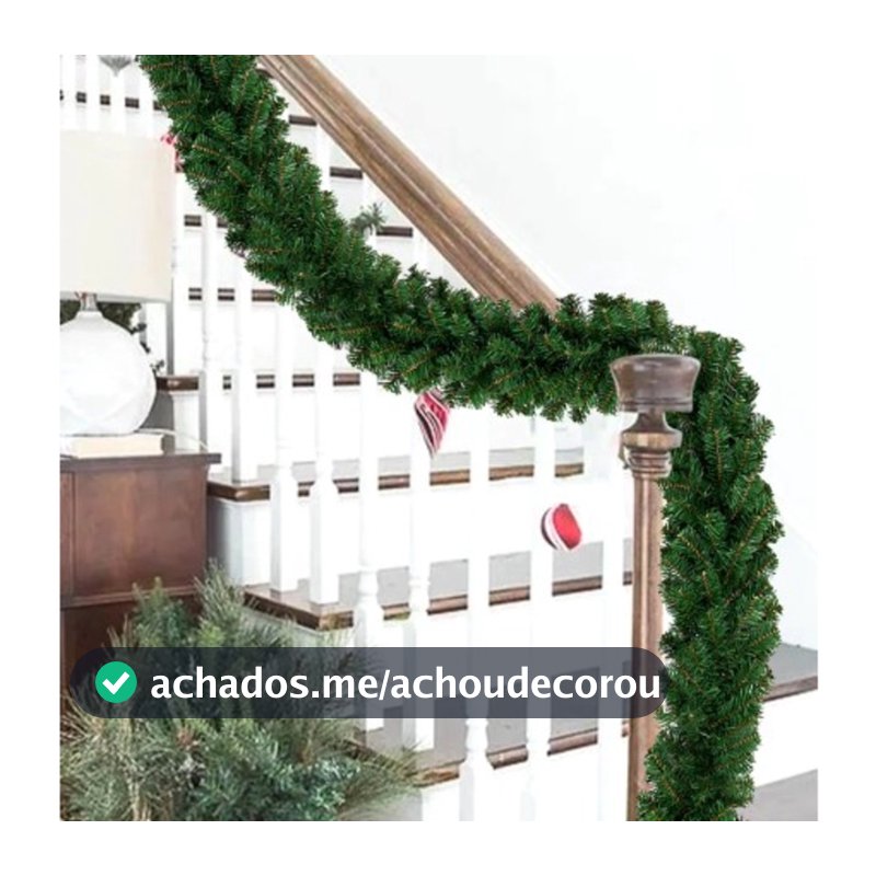 Festão Aramado Galhos Verde Cru Enfeite de Natal Rattan Decoração Natalina Ambientes Diversos - XL3227