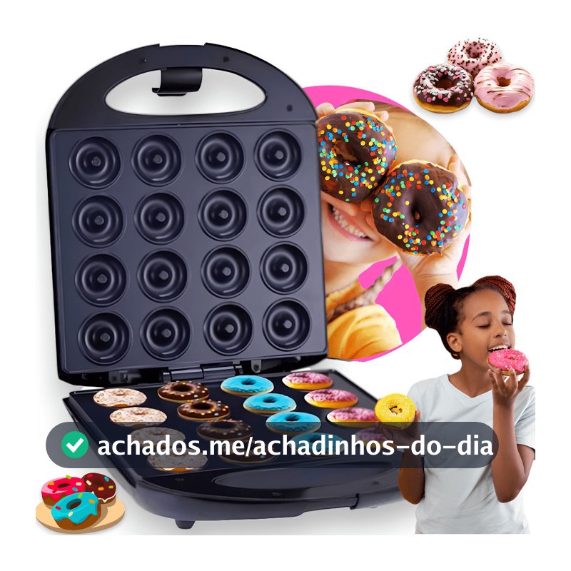 Maquina De Donuts Café Da Manhã Capacidade Para 3/7/16Mini Rosquinha Elétrica 110V e 220V Portátil