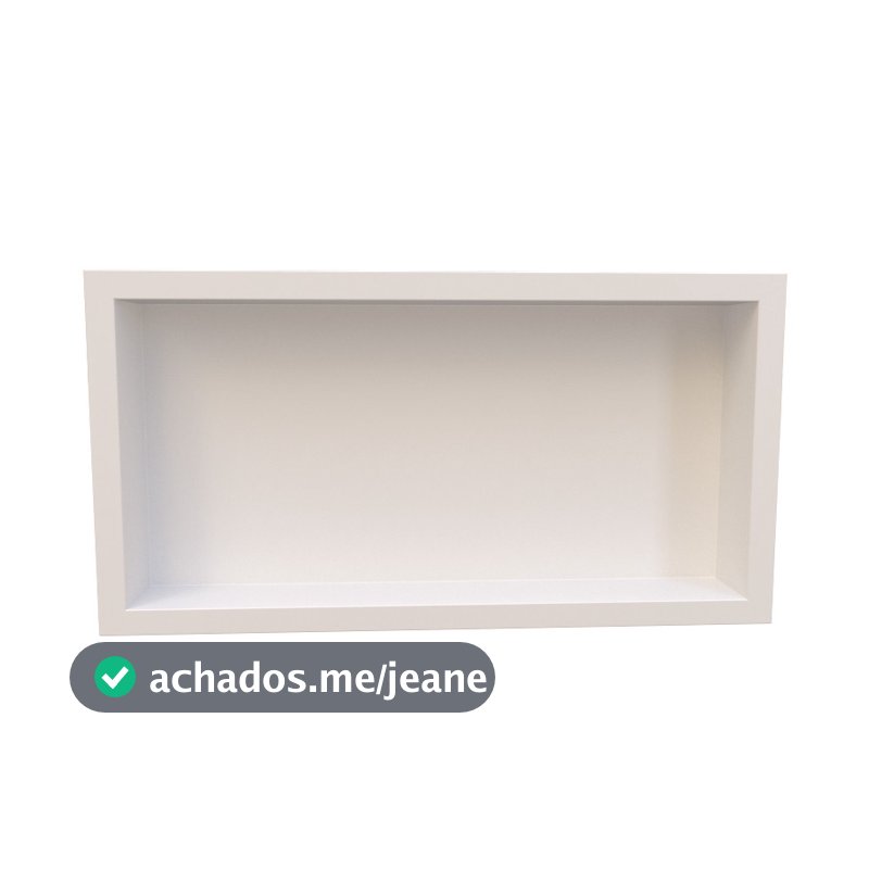 NICHO BANHEIRO EM PLASTICO BRANCO 33X63CM