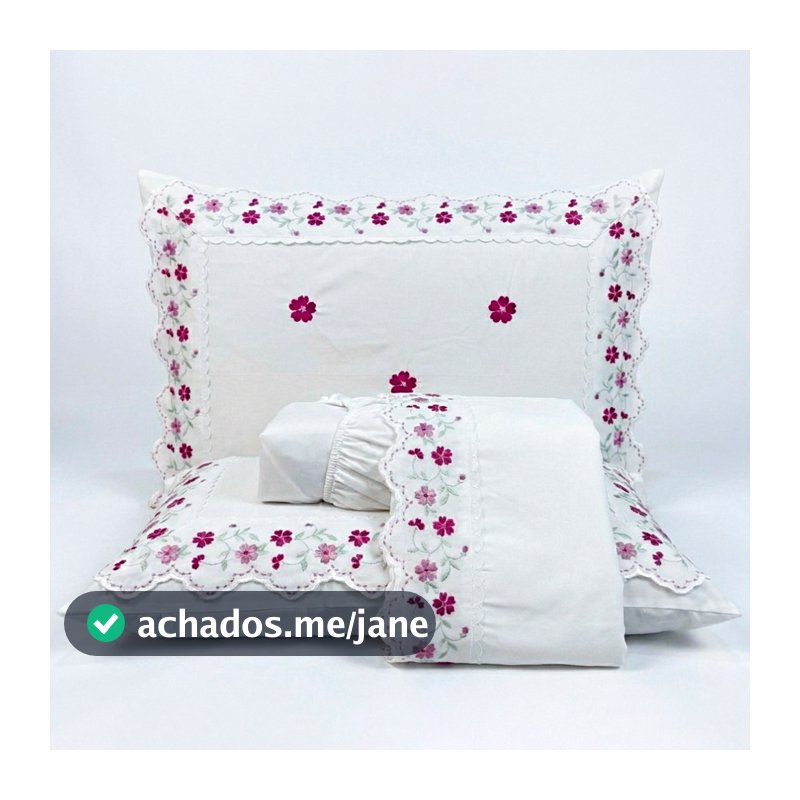 JOGO DE CAMA BORDATTO 4 PEÇAS PERCAL 300 FIOS