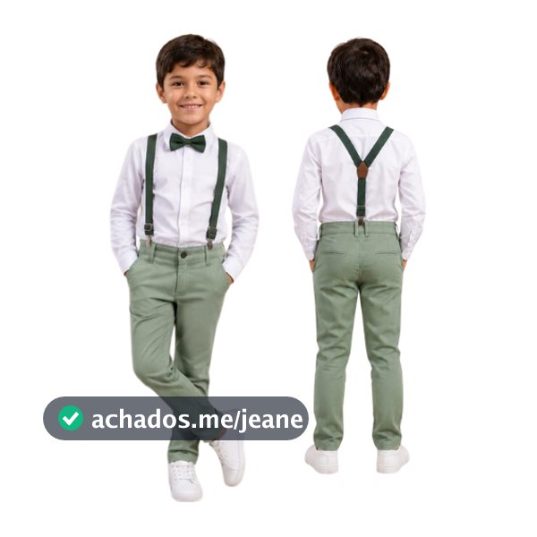 Roupa menino batizado conjunto completo camisa manga longa e manga curta calça skinny infantil suspensório gravata