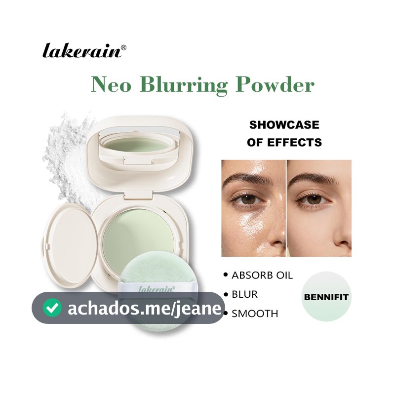 Lakerain Neo Blurring Powder Oil-Control Compacto-Pó Solto Microfino Hidratante | , À Prova De Suor E Vazamentos Ácido H