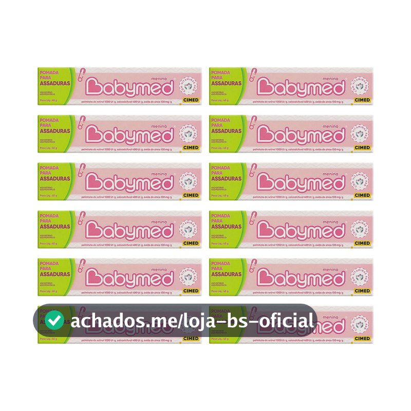 Kit 12 Pomadas Para Prevenção De Assaduras Babymed Rosa 45g