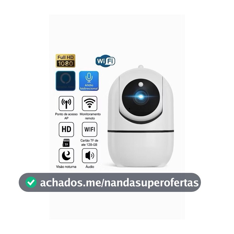 Babá Eletrônica Wi-Fi YOOSEE com Visão Noturna Infravermelha Câmera de Segurança Inteligente