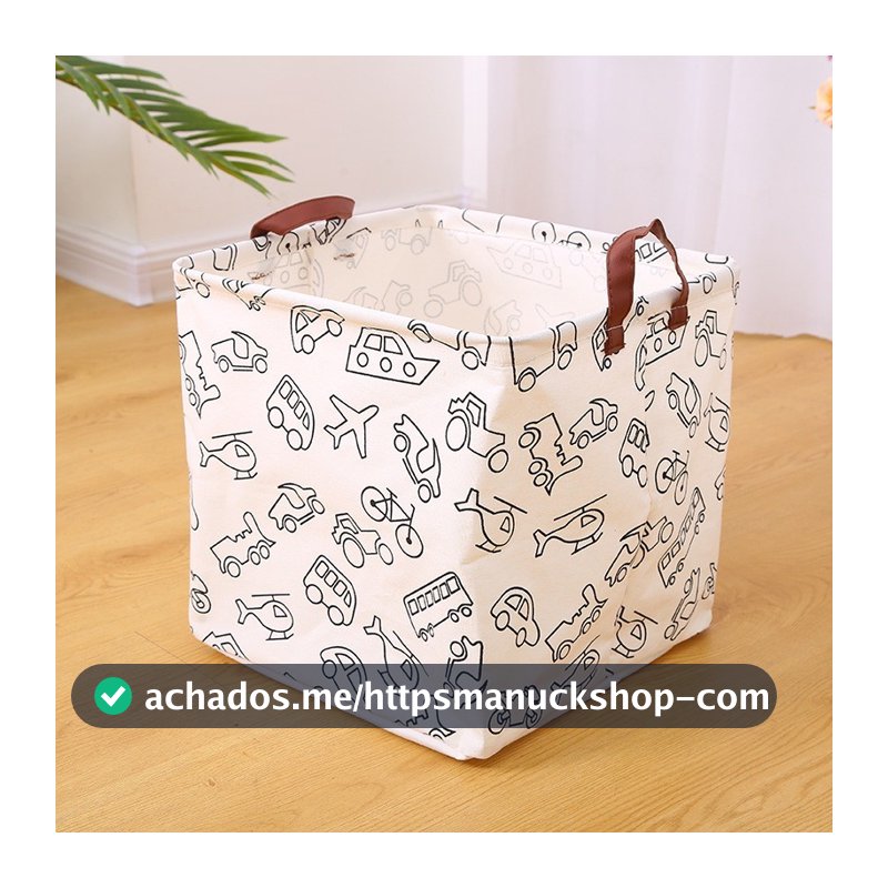 Cesto Organizador 32cm x 32cm cesto de roupa suja  Multiuso Dobrável Roupa Brinquedo Tecido Variados