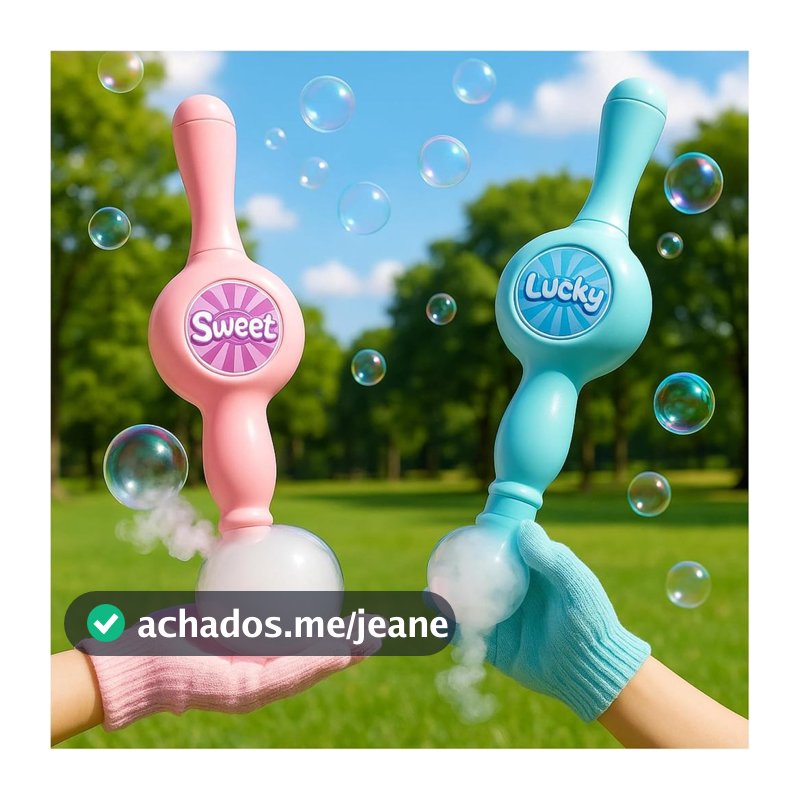 Varinha Mágica Spray Lança Bolha Portátil Elétrica De Sabão C/Fumaça Luz Som