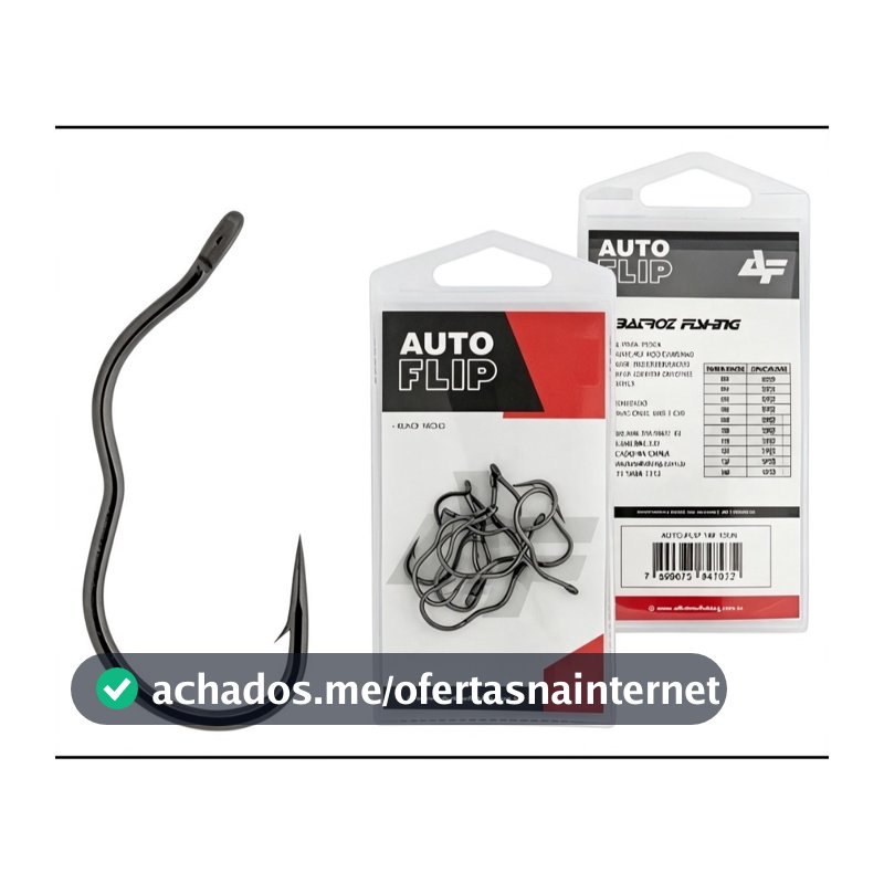 Kit Anzol de Pesca Mata Kail Pancing Automático Anti-Running com Barba Dupla e Aço Manganês