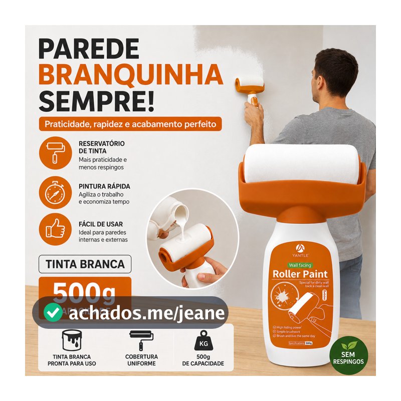 Rolo de Pintura Para Parede 500g Pincel Sem Cheiro Ferramenta De Reparo