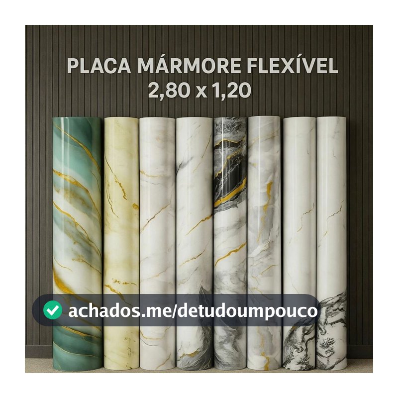 Placa Adesiva 120cmX280cm Mármore Parede Vinilica Lavável Impermeável Visual Premium Sem Obra