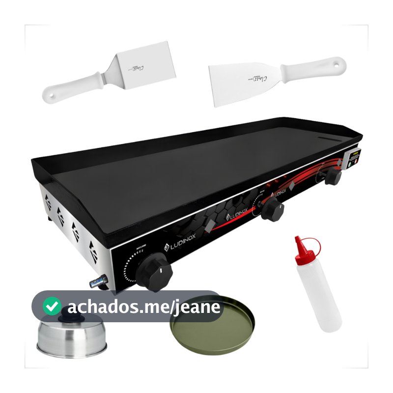 Chapa 90X30 De Lanche Sanduicheira Industrial PREMIUM A Gás INOX + KIT