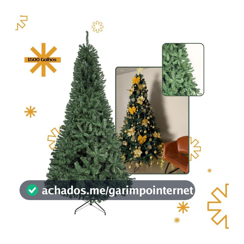 Arvore De Natal Pinheiro 1,5m 1,8m 2,1m 2,4m Tamanho até 1500 Galhos Tradicional Decoração LuvinCo