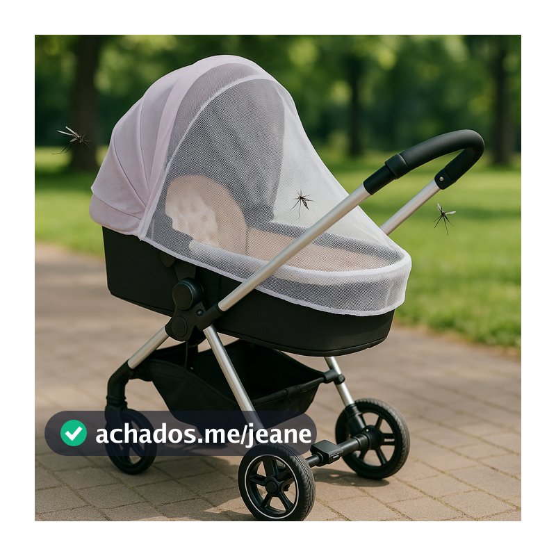 Mosquiteiro para Carrinho de Bebê Universal Leve e Respirável