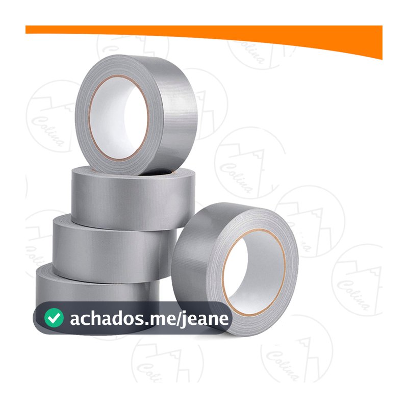 Kit Fita Silver Tape 5 a 50m Prata Reforçada Adesiva Multiuso Vários Tamanhos Até Para Reparos
