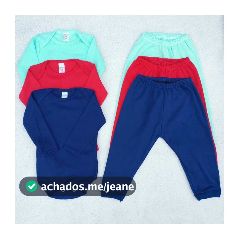 Conjunto Bebê (Body Manga Longa + Calça) Coleção INVERNO