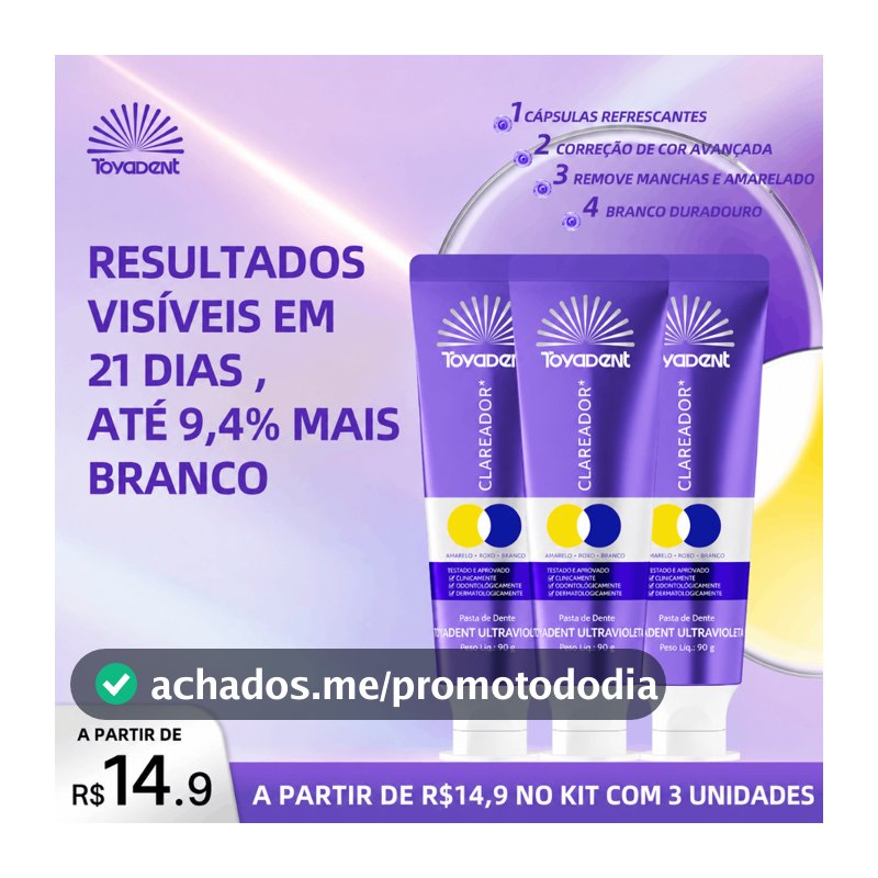 TOYADENT Pasta Espuma Muda de Cor, Refresca o Hálito, 90g