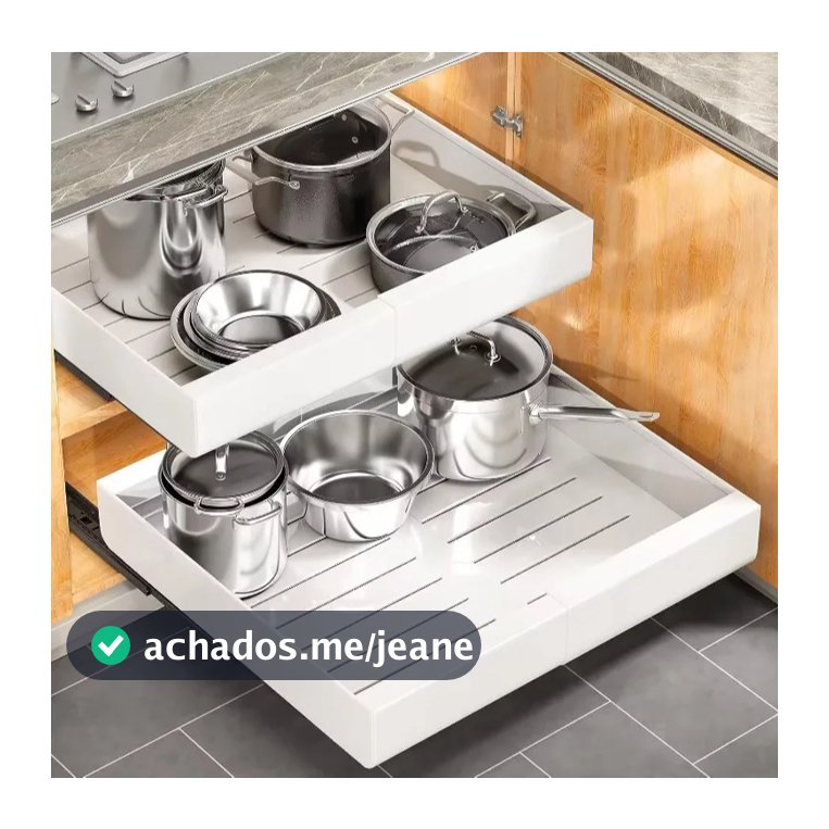 Gaveta Rack Expansível Deslizante Ajustável Organizador Armário Sem Furos com Adesivo