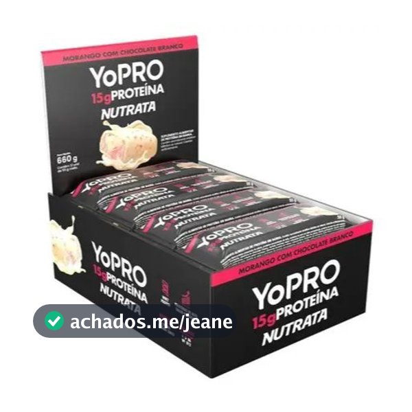 YoPro Bar Morango Com Chocolate Branco 660g Nutrata