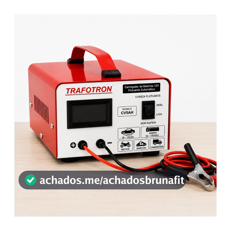 Carregador de Bateria CV5 ah para carro, moto , barco e Jet Sky
