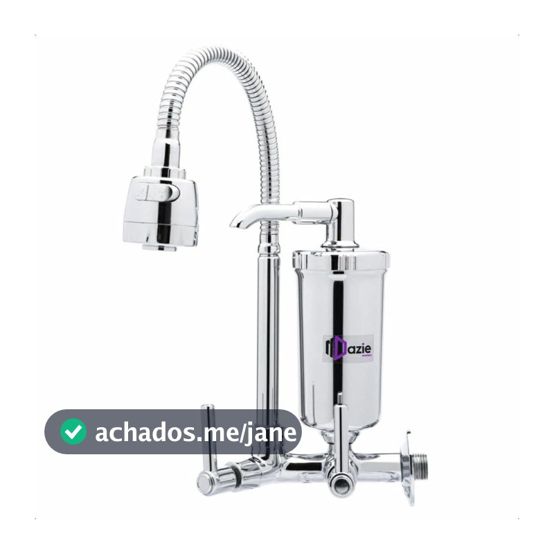 Torneira Gourmet com Filtro Parede Flexível ABS Cozinha Água Filtrada Dazie