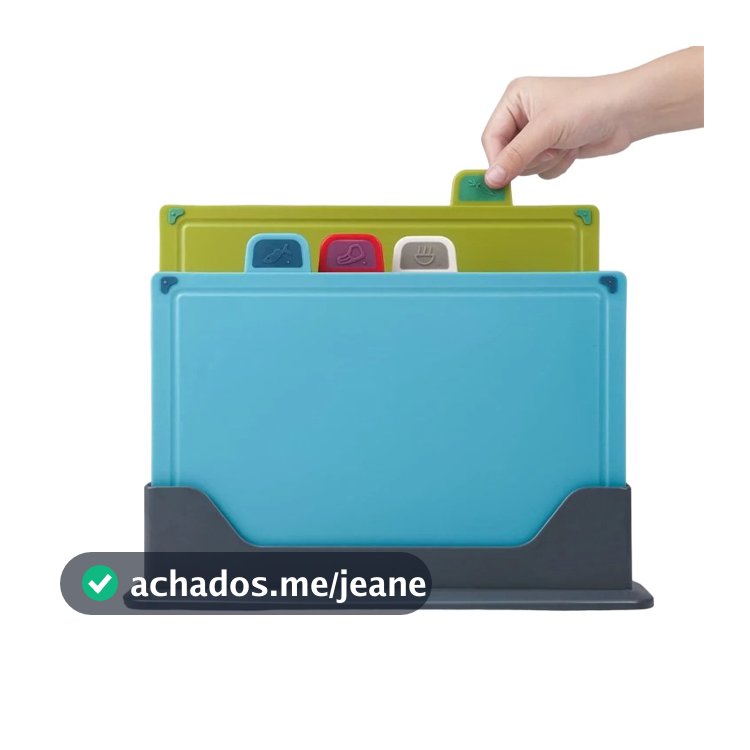 Conjunto de Tábuas com Suporte Jogo Colorido Carne Frango Verdura Peixe Higiênico Anti Derrapante --ZemMart--