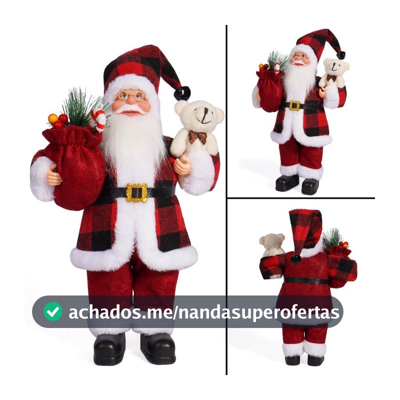 Boneca De Papai Noel Em Pé De 30 Cm Tema De Natal Decorações Para Casa Figura Festiva Atmosfera De Férias