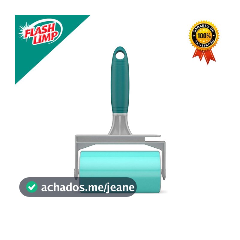 Rolo Adesivo Lavavel para Remover pelos Fiapos e poeira, FLP6497, Flash Limp
