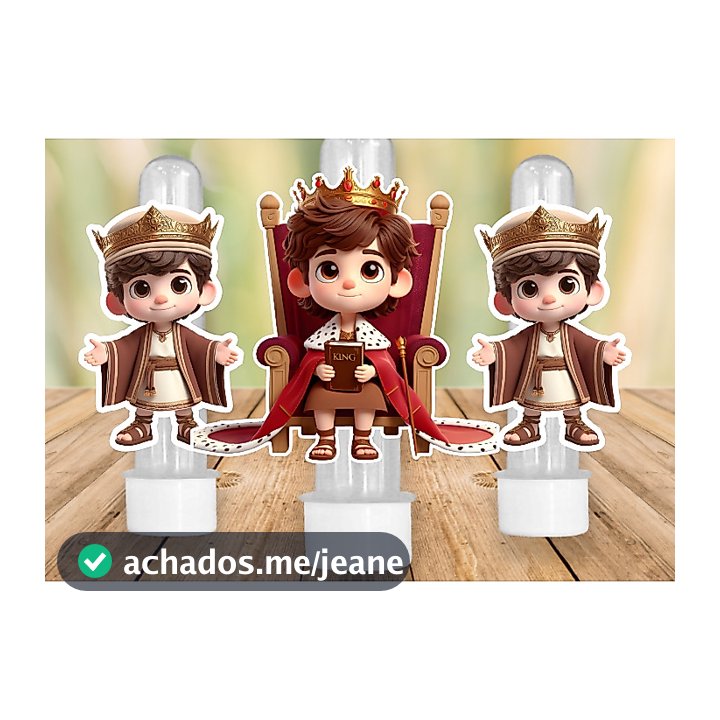 Apliques  REI DAVI   6x4cm – Lembrancinha e Decoração  Festa - SORTIDOS
