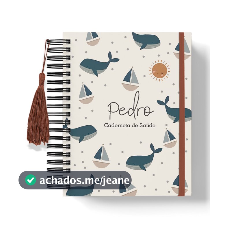 Caderneta de Vacinação Menino Capa Dura Personalizada