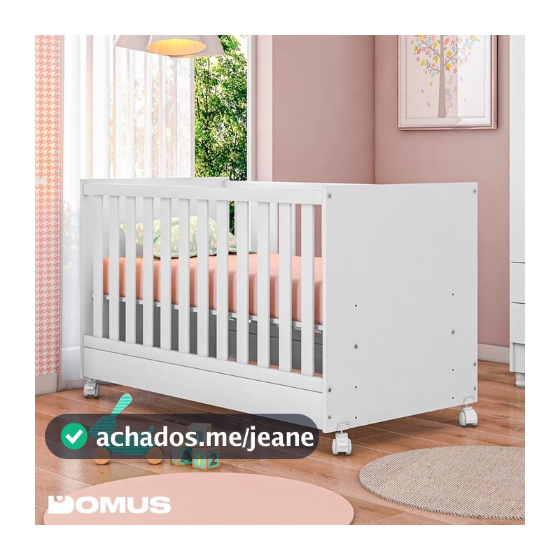 Berço Infantil que Vira Mini Cama Doce Sonho Branco