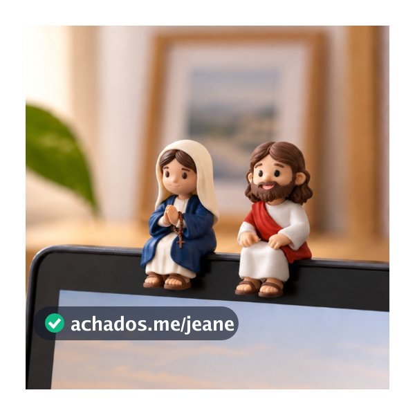Mini Jesus Sentado - Mini Nossa Senhora Sentada - Miniaturas religiosas