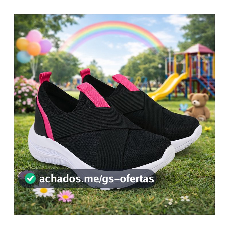 Tenis Calce Facil infantil Menina Escolar Elastico Confortavel