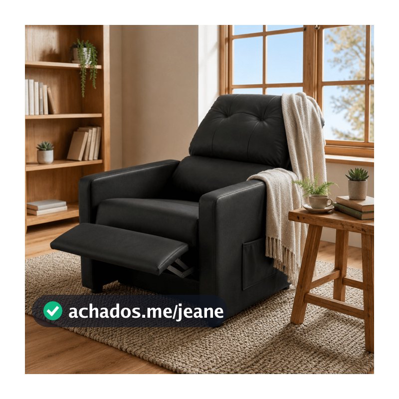 Poltrona do Papai Estofada Sala Quarto Amamentação Reclinavel Conforto Luxo Premium