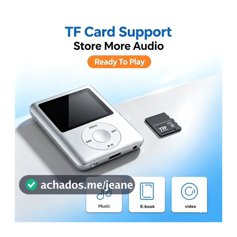 Reprodutor de MP3 Compacto, Biblioteca de Áudio Offline Pronta para Reproduzir, Armazenamento de Áudio Local Sem Conexão