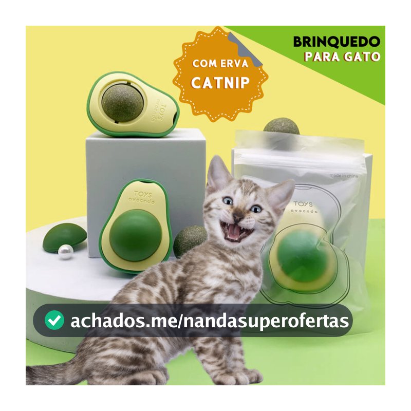 Brinquedo De Abacate Com Catnip Para Gatos - Nosso Lar