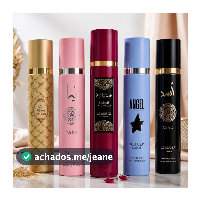Body Splash Árabe Isabelle La Belle 300ml - Asad Sabah Yara Angel Royal Amber