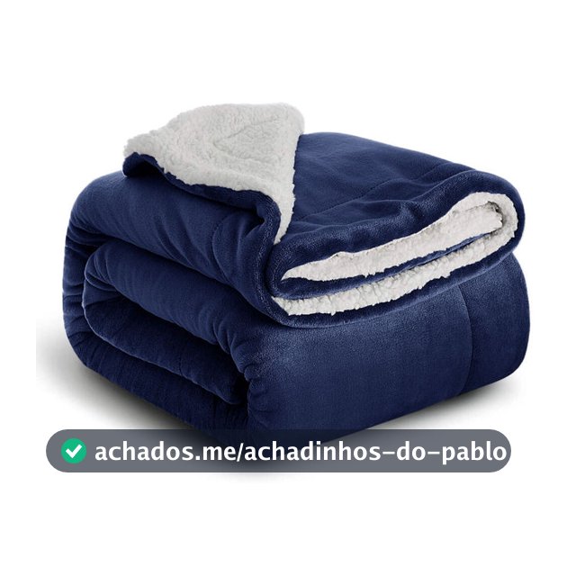 Coberdrom Casal Queen Sherpa Edredrom Pele de Carneiro 2,40m x 2,20m