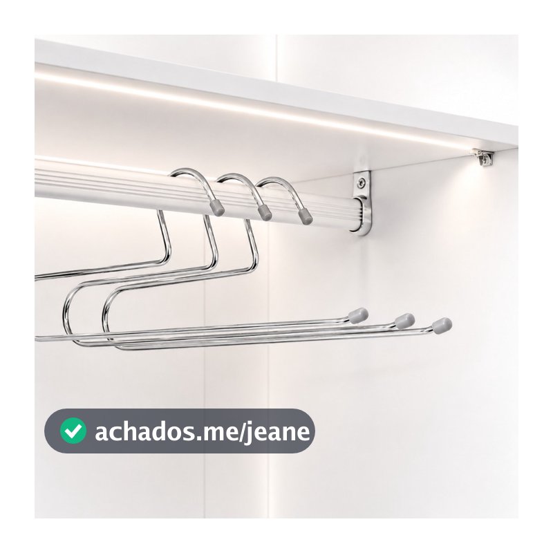Kit 5/10/20 Cabides Reforçados Metálicos Aço Cromado Adulto Organizador de Roupas Antideslizante Moderno