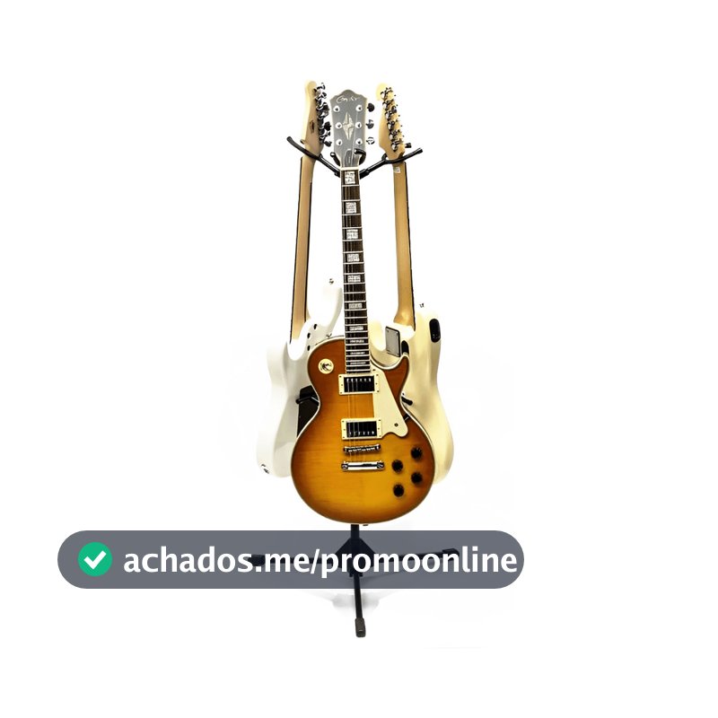 Suporte Para 3 Instrumentos Violão/guitarra/baixo Sptrio Cor Preto