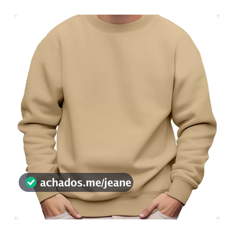 Moletom Gola Redonda Unissex Blusa De Frio Careca Casaco Feminino Masculino Flanelado Sem Estampa Algodão