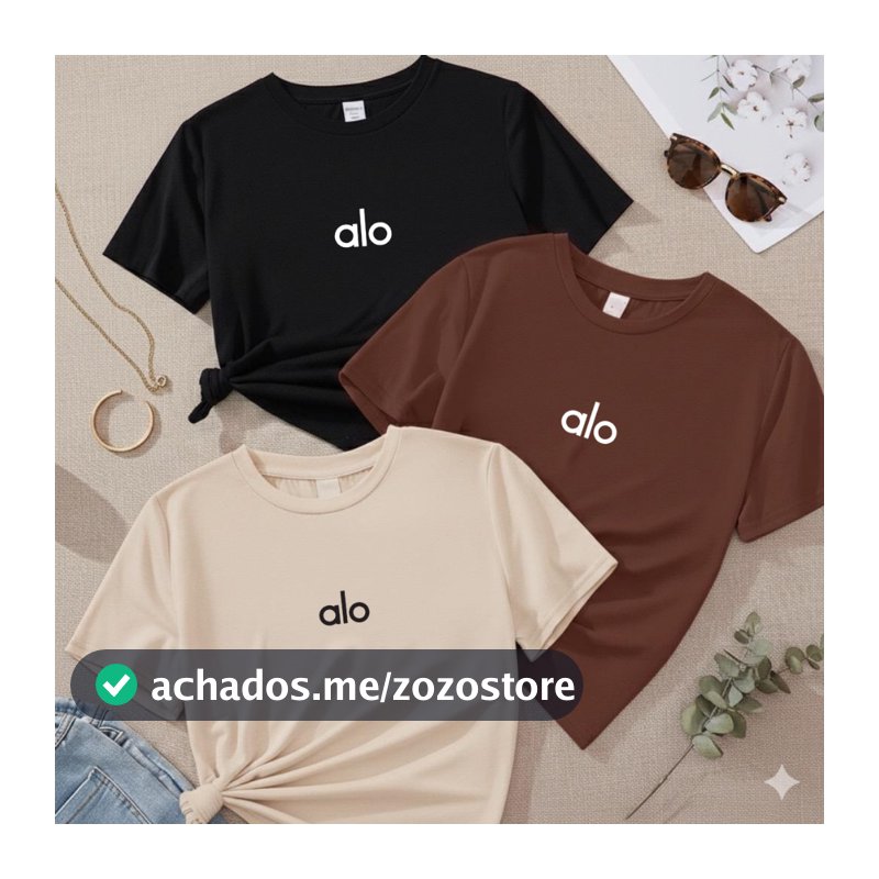 Kit 3 Camiseta Feminina 100% Algodão Estampada T-Shirt Treino Yoga Caminhada Casual Envio Imediato