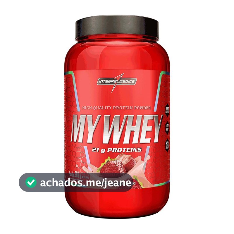 Integralmedica My Whey Proteína em Pó - Ganho de Massa Muscular - Pote 900g