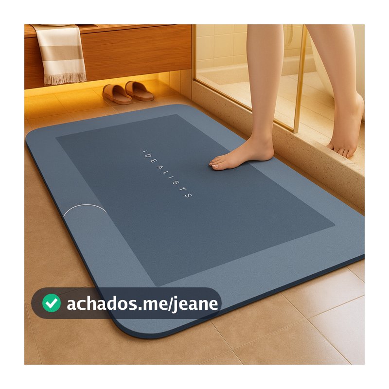 Tapete para Banheiro de Secagem Rápida e Super Absorvente Ideal para Chuveiro Cozinha e Varanda
